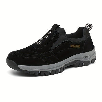 Men'S Large-sized Thick Soled Hiking Shoes | Sports, Casual Slip-On with Upper and TPR Sole, All-Season Wear