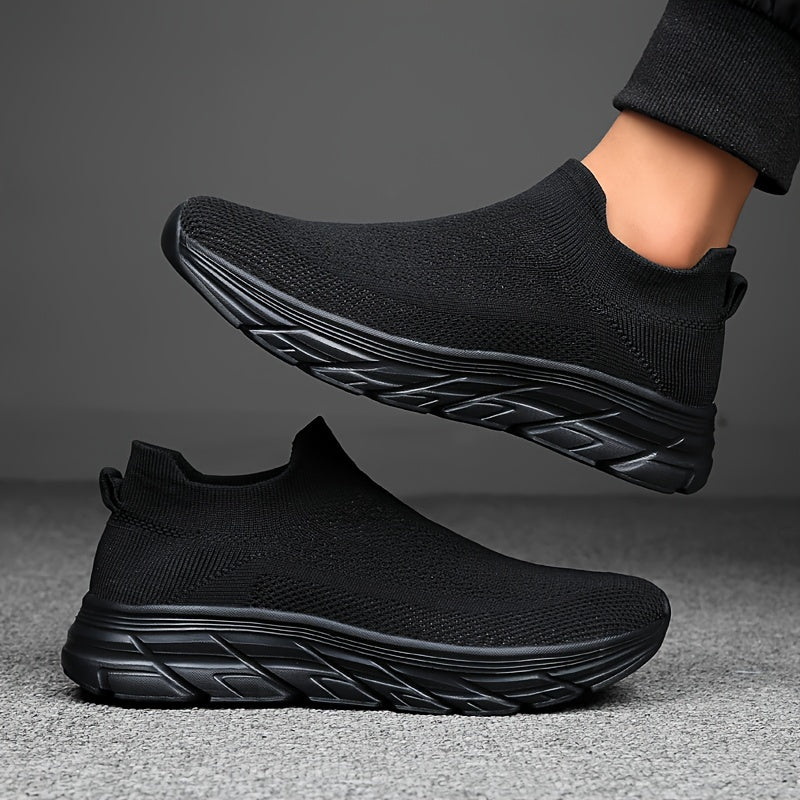 Men's Casual Sneakers, Comfortable and Breathable Slip-On Sock Shoes