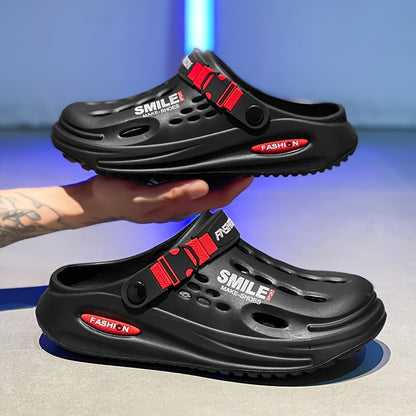 Men'S Wooden Clogs, Slip-On Open-Toe Sandals, Soft-Soled Walking Shoes, Outdoor Garden Shoes, Beach Sandals