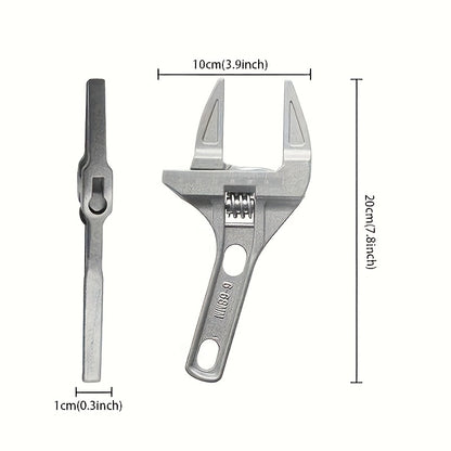 Aluminum Alloy Wrench, Multi-Function Adjustable, Strong Grip, Fits 6-68mm Pipes and Valves, Suitable for Bathroom Repairs