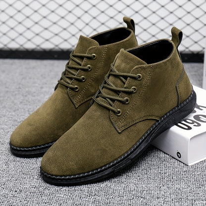 Men'S Casual Flat Shoes for Autumn, Stylish And Versatile Slip-On Sneakers with a Lightweight Soft Sole And Mid-Top Design