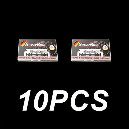 Double-Sided Stainless Steel Razor Blades for Shaving, Silverblue