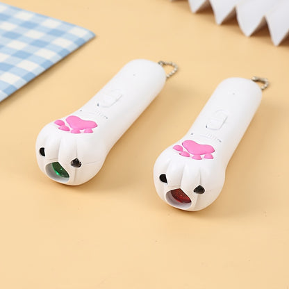 Projection Cat Teasing Pen, Rotating Gear to Project Different Patterns, White Light for Illumination, Checking Pet's Body Ears and Teeth, USB Port for Convenient Charging, Multifunctional Cat Teasing Pet Toy