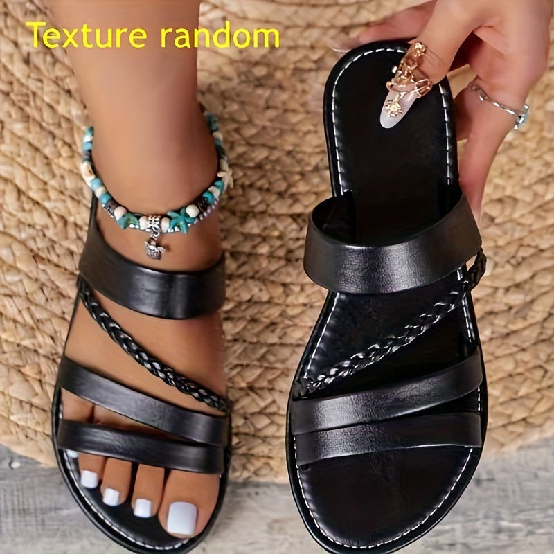 2023 New Women's Flat Woven Sandals, Women Shoes
