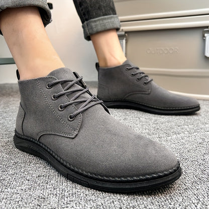 Men'S Casual Flat Shoes for Autumn, Stylish And Versatile Slip-On Sneakers with a Lightweight Soft Sole And Mid-Top Design