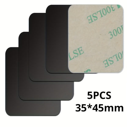 [Metal Phone Holder] 5pcs Metal Plate Sticker Disk Iron Sheet for Magnetic Car Phone Stand Holders | Mobile Phone Holder