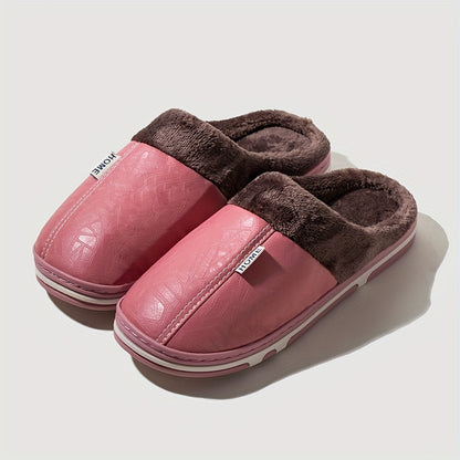 PU slippers for Men's household High Quality thick sole insulation for indoor couples in winter, slippers for women in autumn and winterSuitable for men & women