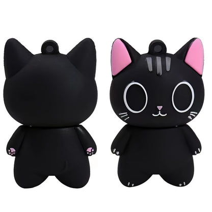1pc Creative Cartoon Elf Cat USB Flash Drive | Cute USB Flash Drive with Storage Options of 128MB, 4GB, 8GB, 16GB, 32GB, 64GB | Compact and Portable for Everyday Data Storage and Business Use | Perfect Halloween and Christmas Gift for Family and Fri