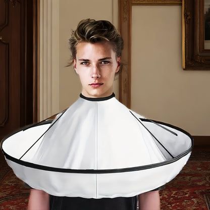 [Non-stick Barber Bib] 1pc Non-stick Barber Bib | Hair Clipping Cape Bib, Home Barber Apron Overalls Razor Hair Bib