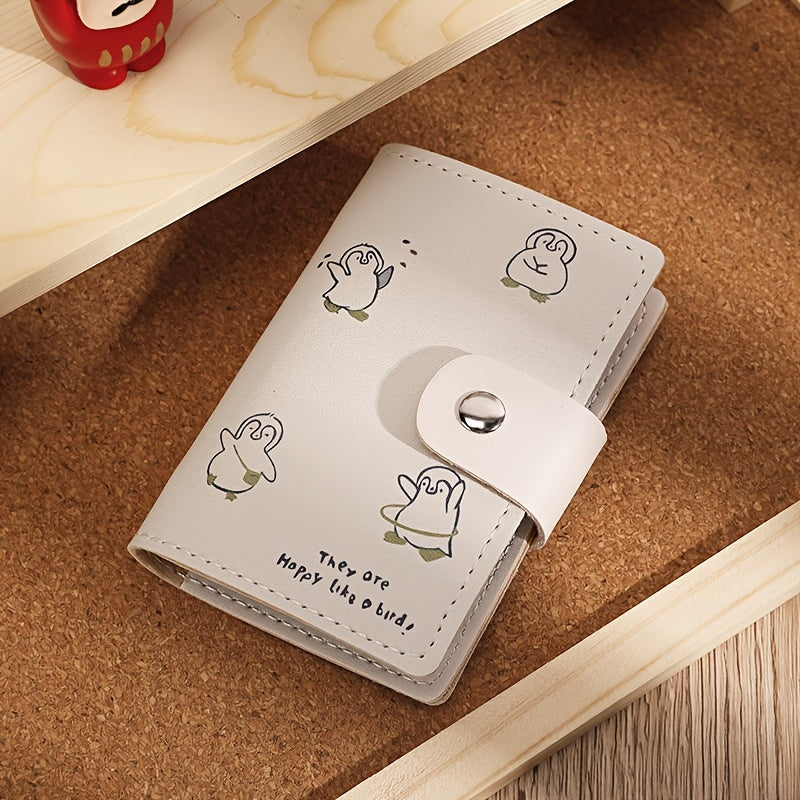 Compact Cardholder with Multiple Slots for Driving Licenses And Cute Personal Items, Also Serves As Coin Purse