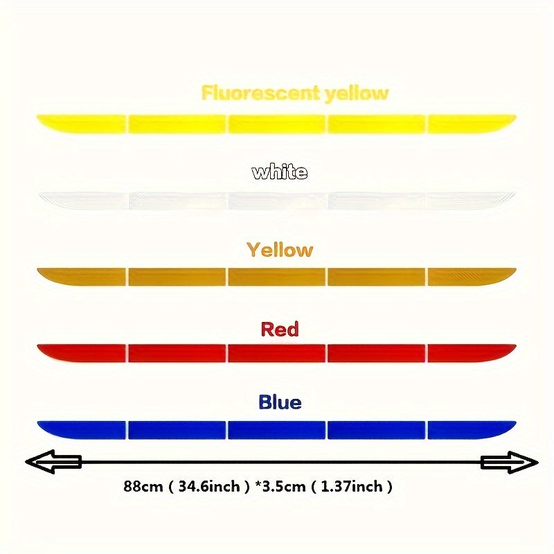 Car Bumper Reflective Stickers, Reflective Strips for Enhanced Night Driving Safety