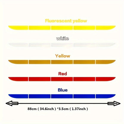 Car Bumper Reflective Stickers, Reflective Strips for Enhanced Night Driving Safety