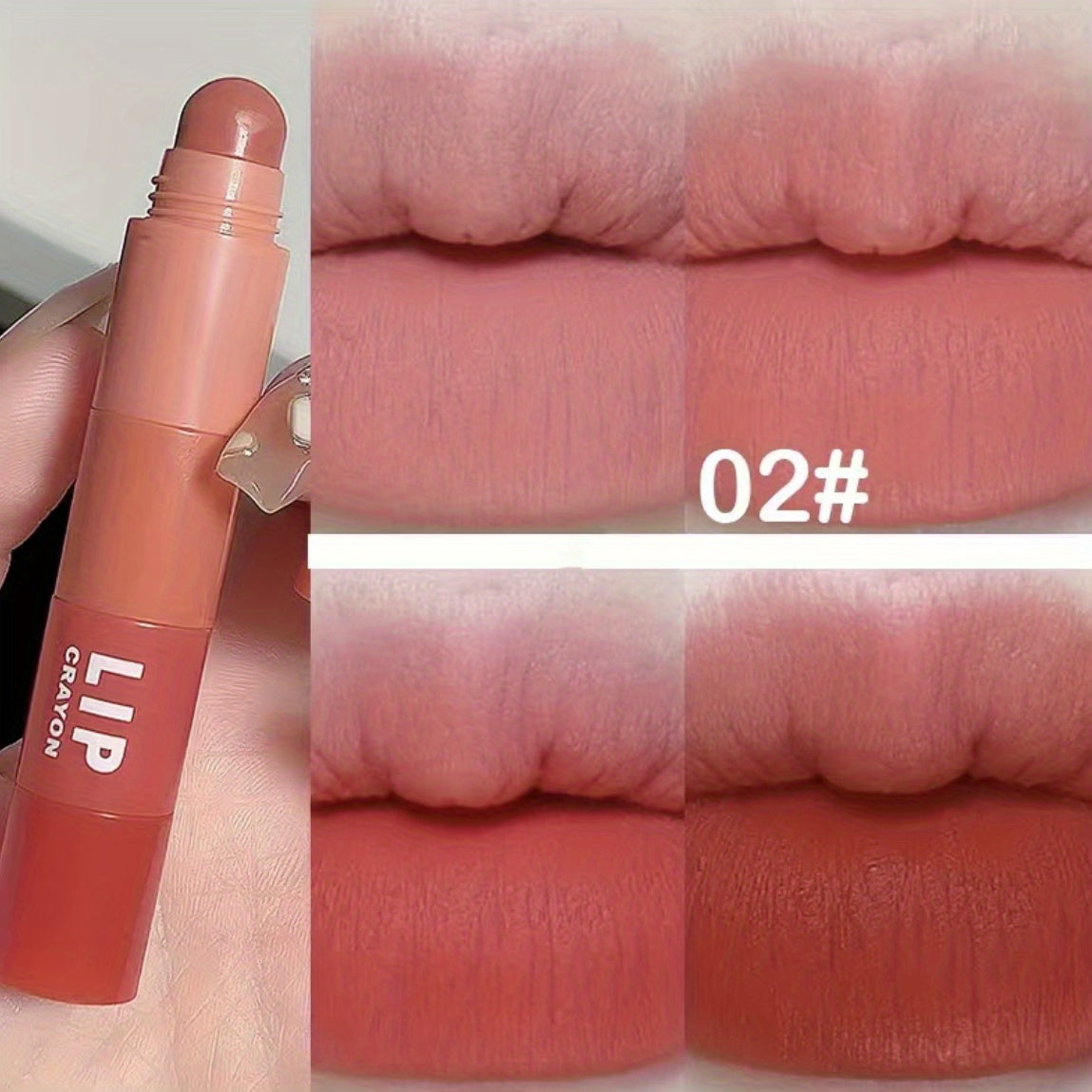 4in 1 Crayon Lipstick Four Color Matte Waterproof Velvet Long Lasting Multicolor Lipstick Suitable for use when traveling Convenient Lipstick Creamy Texture Cosmetics Ladies Gift