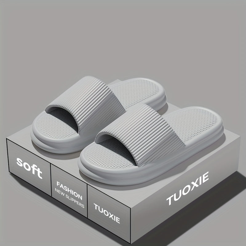 Silent Slippers for Men, Summer Indoor Home Bathroom Shower Anti-Slip Household Non-Noise Soft Sole EVA Odor-Resistant Flip-Flops for Women
