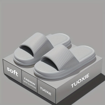 Silent Slippers for Men, Summer Indoor Home Bathroom Shower Anti-Slip Household Non-Noise Soft Sole EVA Odor-Resistant Flip-Flops for Women