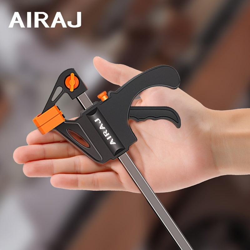 AIRAJ 4 Inch 2pcs/5pcs Woodworking Clips Wholesale F Clamp Clip Hard Grip Quick Ratchet Release DIY Carpentry Hand Vise Tools, Suitable for Home Decoration, Fixing Workpieces, Etc