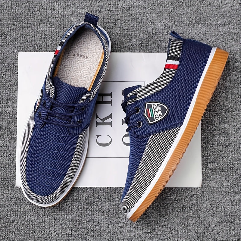 1 Pair of Canvas Low-Top Sneakers, Classic Casual Walking Shoes for Versatile Workwear with Unique Charm