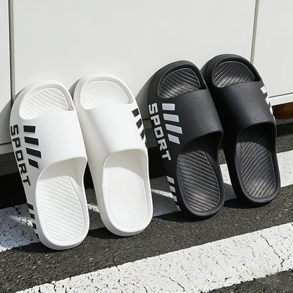 Men's Stylish Sports Flip-flops, Indoor Non-slip Couple Slippers, Casual and Comfortable EVA Material Slippers, Available in Large Sizes 48-49