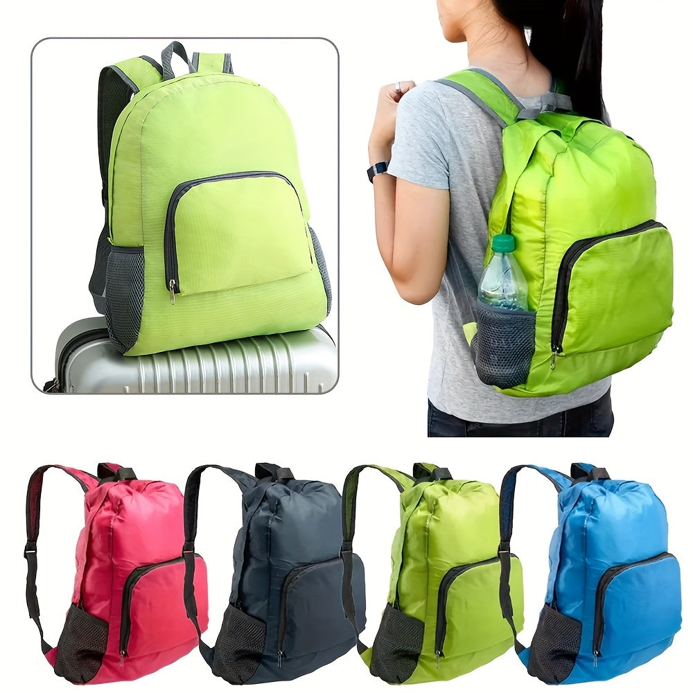 1pc Lightweight Foldable Backpack Travel Bag, Large Capacity Portable Rucksack For Women Men Outdoor Sports Hiking Camping Mountaineering, Ideal Christmas, Halloween and Thanksgiving gifts