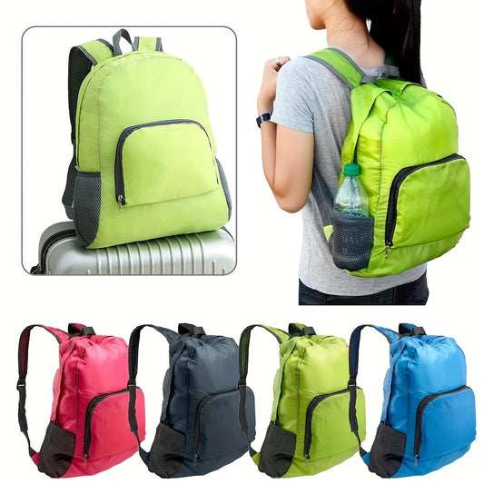 1pc Lightweight Foldable Backpack Travel Bag, Large Capacity Portable Rucksack For Women Men Outdoor Sports Hiking Camping Mountaineering, Ideal Christmas, Halloween and Thanksgiving gifts