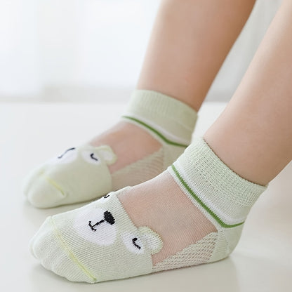 5-Pack Girls' Cute Baby Socks - Multicolor & Baby Patterns, - Mid-Calf Soft Socks Suitable for, Playtime & Casual Attire