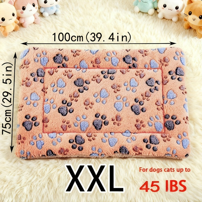 Dog Claw Love Printing Pattern Pet Nest Mat Four Seasons Universal Cat and Dog Floor Mat Comfortable and Pet Blanket 1pc