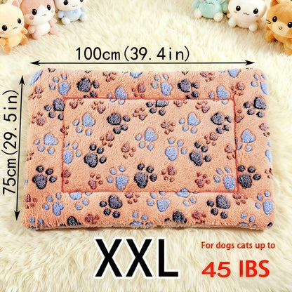 Dog Claw Love Printing Pattern Pet Nest Mat Four Seasons Universal Cat and Dog Floor Mat Comfortable and Pet Blanket 1pc