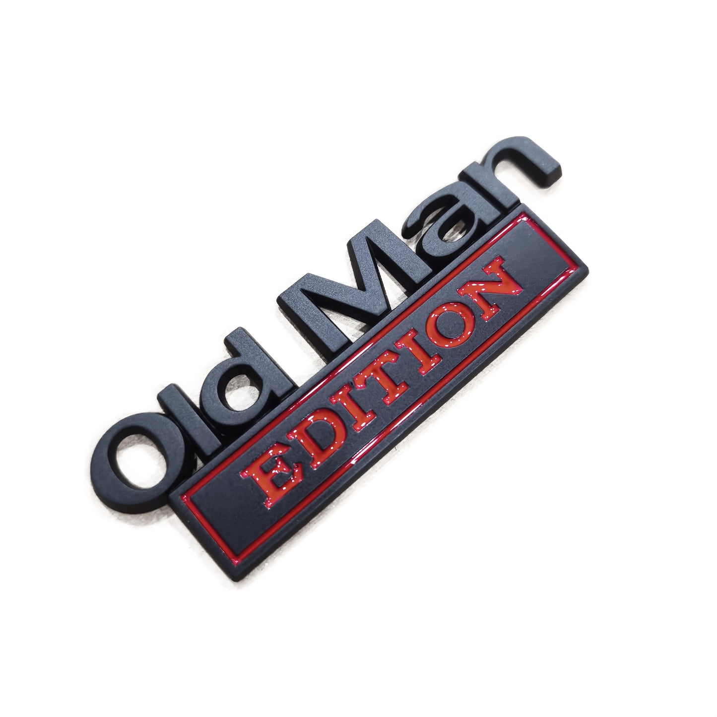 Old for Man Edition 3D Emblem Sticker Badge Fender Funny Decals Car Replacement Door Decoration for Universal Vehicle SUV Motorcycle