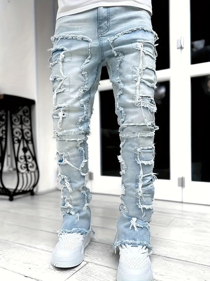 High hip-hop creative new jeans