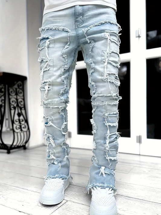 High hip-hop creative new jeans