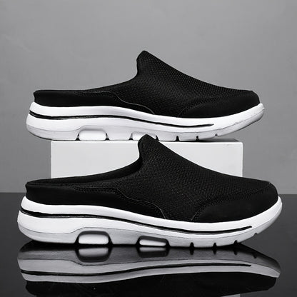 Men's Plus Size Lightweight Comfortable Mesh Casual Half-Slippers