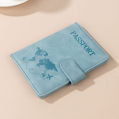 RFID Passport Holder, Card Holder, Wallet, ID Card Holder, Multi-Function Travel, Made of PU Synthetic Leather, Casual Vacation Pattern Print, with 1 Bill Compartment and 2 SIM Card Slots, Daily Use