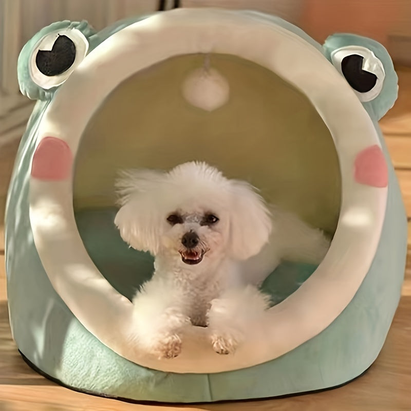 Deluxe Comfort Cat Tent: Plush Safe Indoor Pet House with Private Sponge Bed for Your Feline - Stylish & Durable
