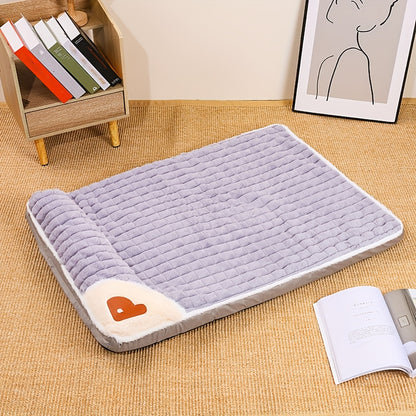 Comfortable Thickened Dog Cat Bed Pad, Anti Slip Pet Bed Mat, Pet Bed Mat with Thickened Pillow, Machine Washable Dog Mat Bed, Skin-Friendly Pets Crate Mattress Mat Suitable for Dogs Cats Home Travel and Outdoor, Cat Step Milk Pad, 5 Sizes Suitable