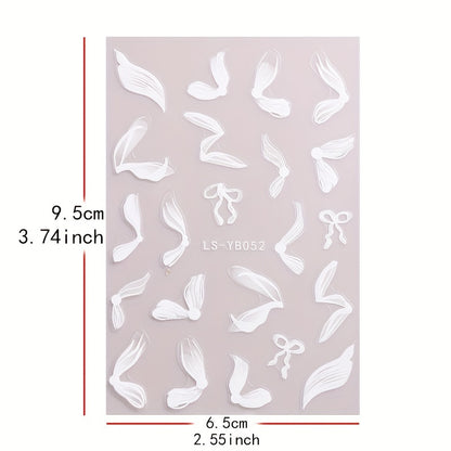 French Golden Silvery Glitter Ribbon Nail Stickers, Simple Nail Art Decals, Self-adhesive, Matte Finish, Unscented, Fantasy Theme, Irregular Shape, Paper Material, Single Use