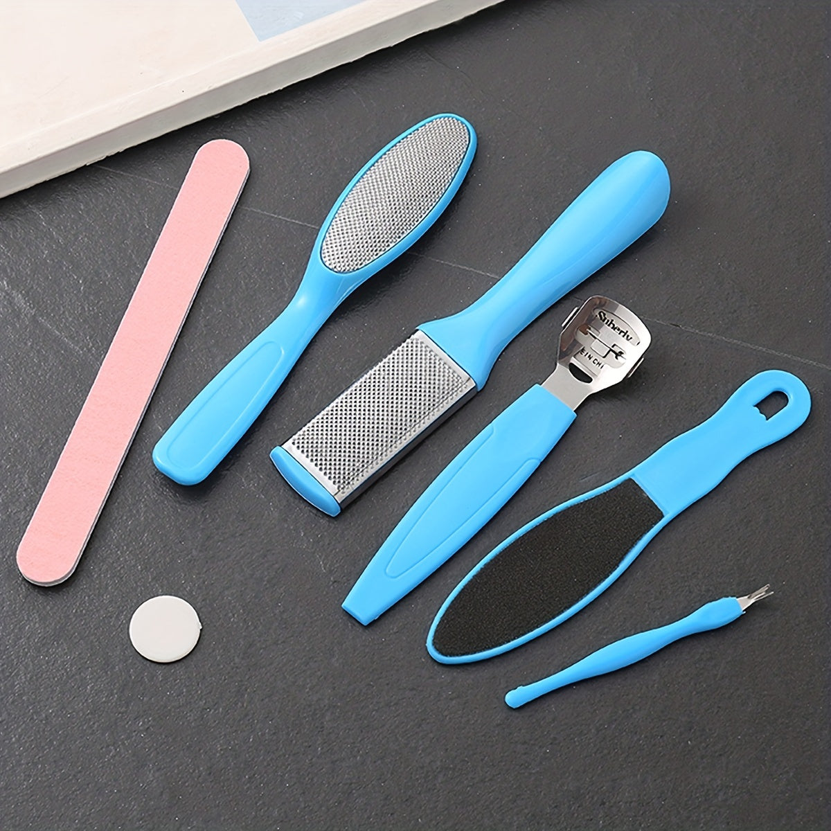 7-in-1 Professional Pedicure Tool Set for Dead Skin Removal and Foot Care - Includes Callus Remover and Foot File for Men and Women