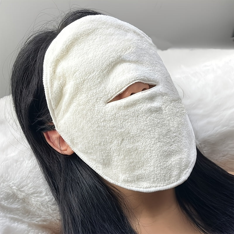 Reusable Hot Compress Face Towel Masks - Hypoallergenic, Moisturizing Facial Steamer for Hot and Cold Skin Care, Soft, Gentle, and Absorbent Beauty Facial Towel for Home and Beauty Salon Use
