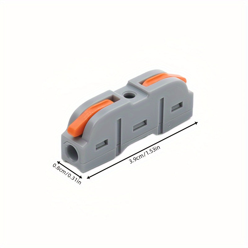 Compact Wire Connector Lever Connector Nut, Electrical Connector for Any Circuit Inline Splice with Terminal Block 28-12 AWG 20/40/50pcs