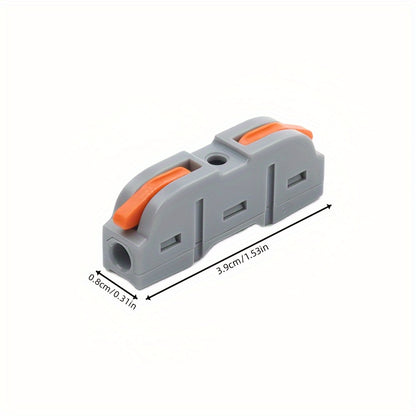 Compact Wire Connector Lever Connector Nut, Electrical Connector for Any Circuit Inline Splice with Terminal Block 28-12 AWG 20/40/50pcs