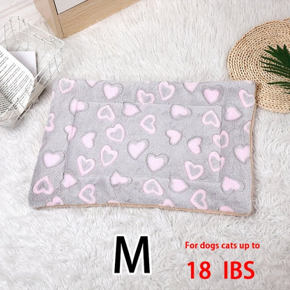 Dog Claw Love Printing Pattern Pet Nest Mat Four Seasons Universal Cat and Dog Floor Mat Comfortable and Pet Blanket 1pc