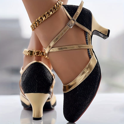Ladies Latin Dance Shoes Outdoor Square Dance Shoes Mid-Heel Ballroom Dance Shoes Dancing Shoes, Women Shoes