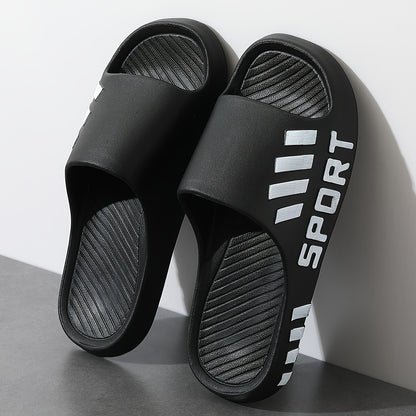 Men's Slip-On Oversized 46-47 Slippers, Anti-Slip Indoor Shower Shoes, Simple New Couple Style Four Seasons Sports Sandals. Suitable for both men and women.