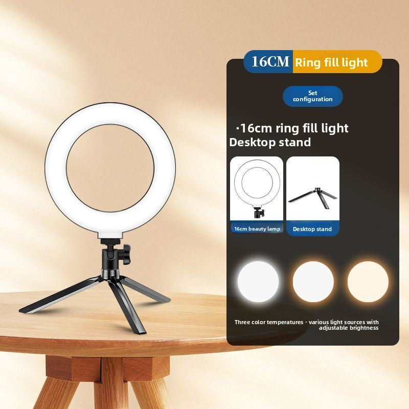 Beauty live stream filling light mobile phone holder tripod shooting indoor photography live streaming host desktop selfie stick support frame