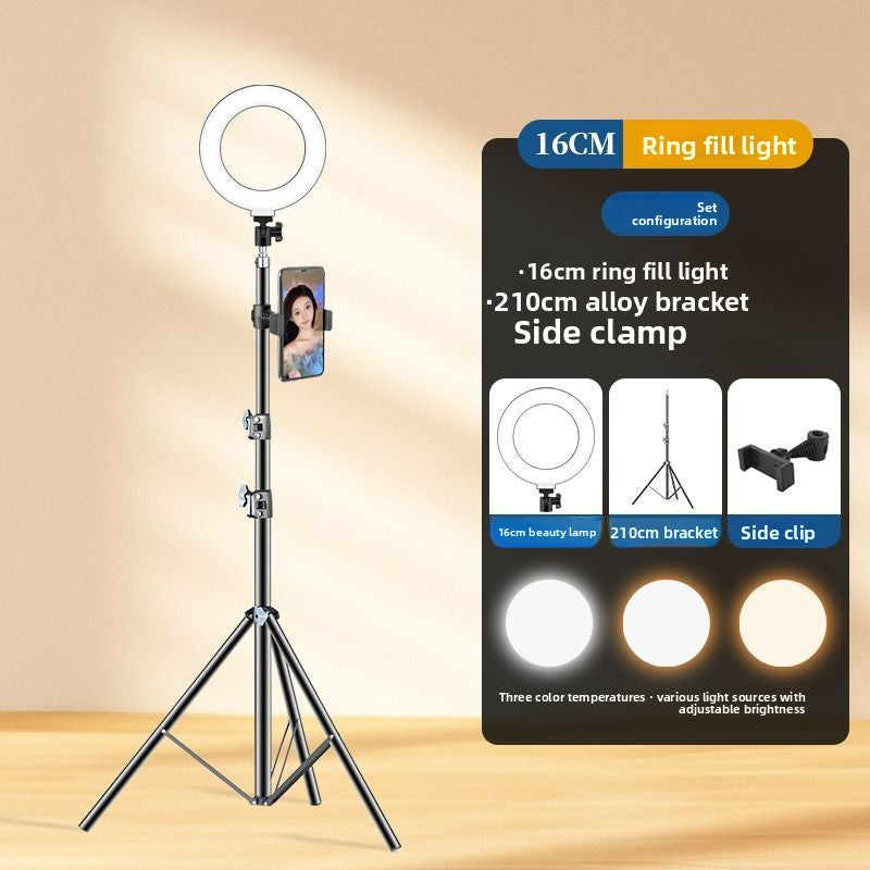 Beauty live stream filling light mobile phone holder tripod shooting indoor photography live streaming host desktop selfie stick support frame