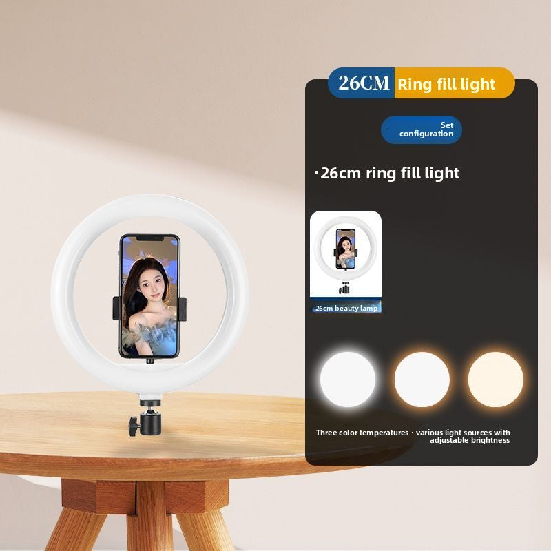 Beauty live stream filling light mobile phone holder tripod shooting indoor photography live streaming host desktop selfie stick support frame
