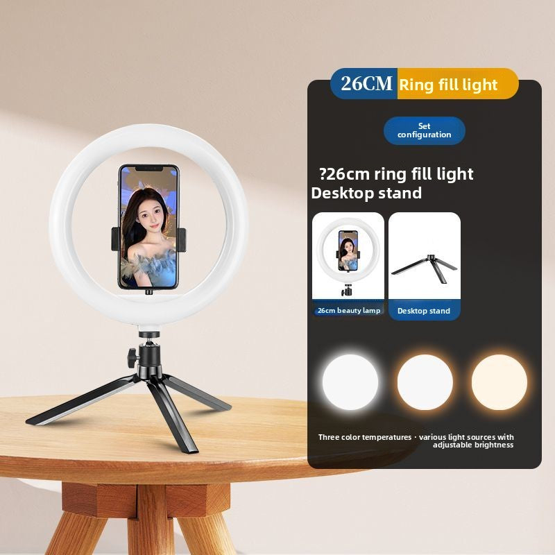 Beauty live stream filling light mobile phone holder tripod shooting indoor photography live streaming host desktop selfie stick support frame