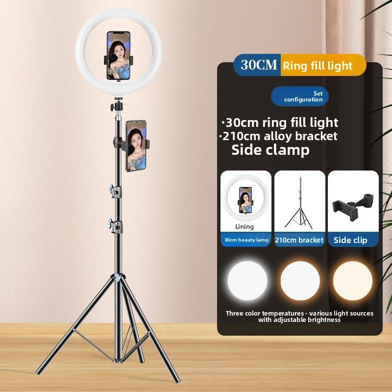 Beauty live stream filling light mobile phone holder tripod shooting indoor photography live streaming host desktop selfie stick support frame