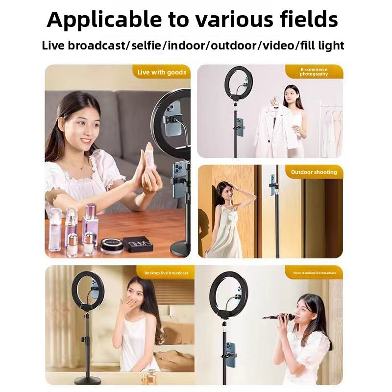 Beauty live stream filling light mobile phone holder tripod shooting indoor photography live streaming host desktop selfie stick support frame