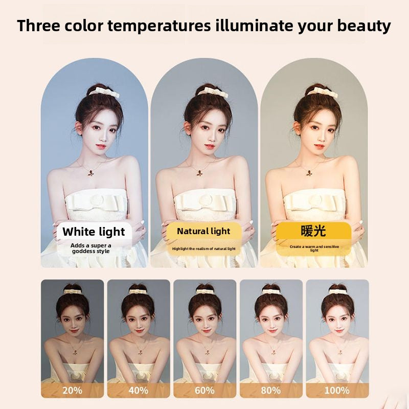 Beauty live stream filling light mobile phone holder tripod shooting indoor photography live streaming host desktop selfie stick support frame